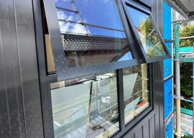 Flashings on windows of a steel clad building in Taupo